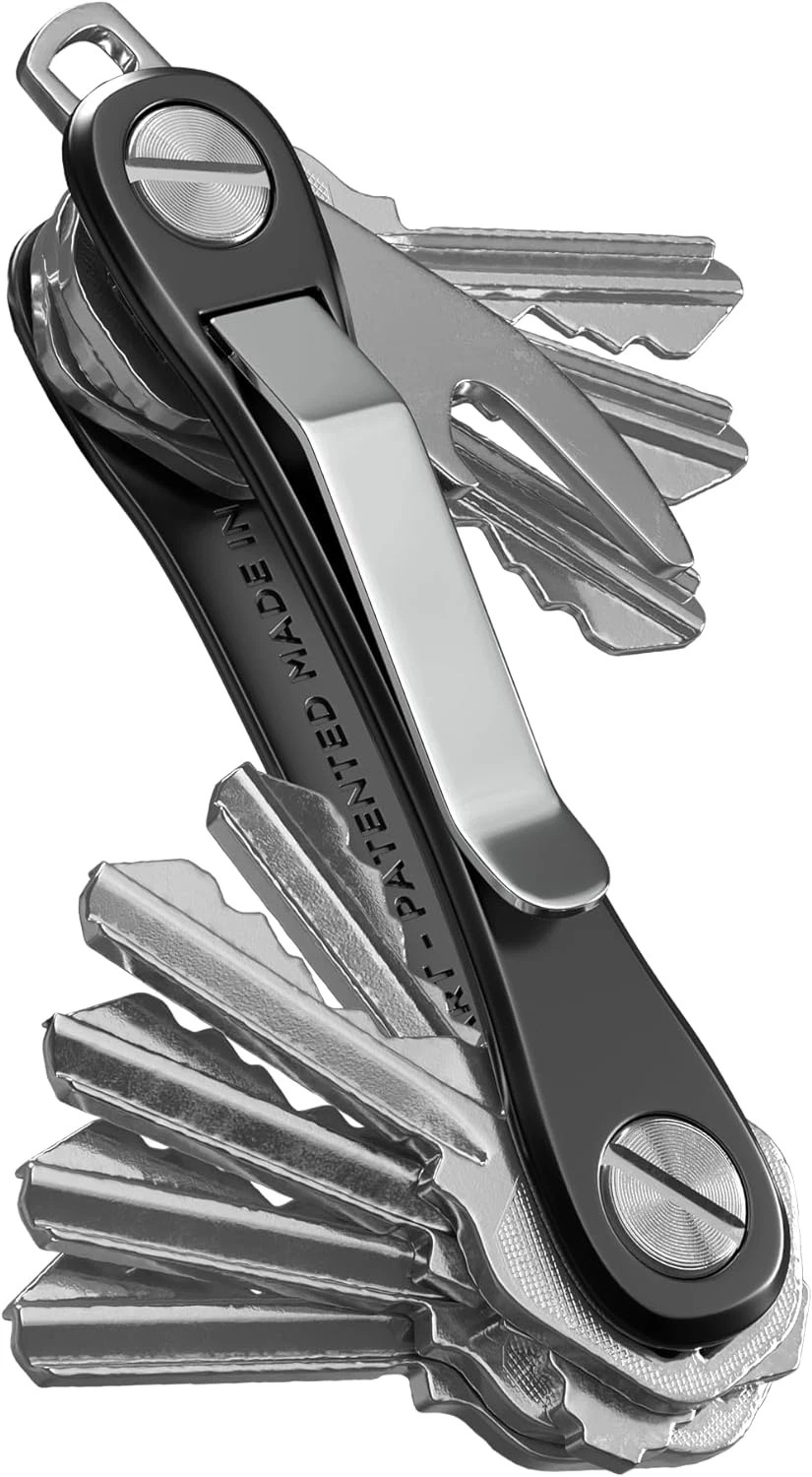 Multitool Key Holder for Keychain W/Bottle Opener and Pocket Clip, Organizer USA