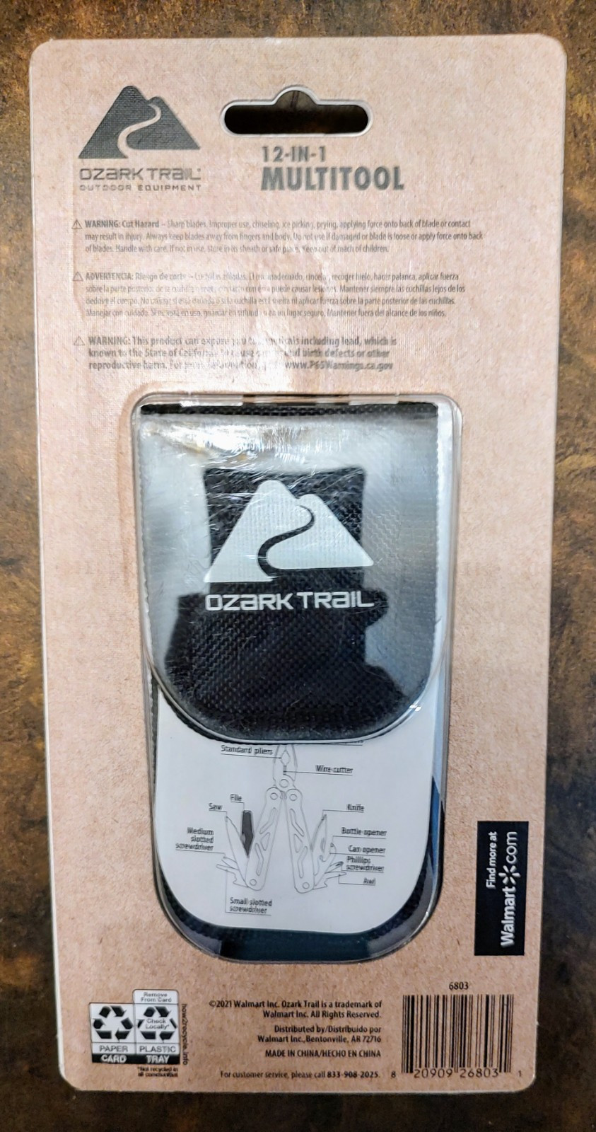Brand New 6 Inch Ozark Trail 12 In 1 Multitool Belt Loop Sheath Included Silver