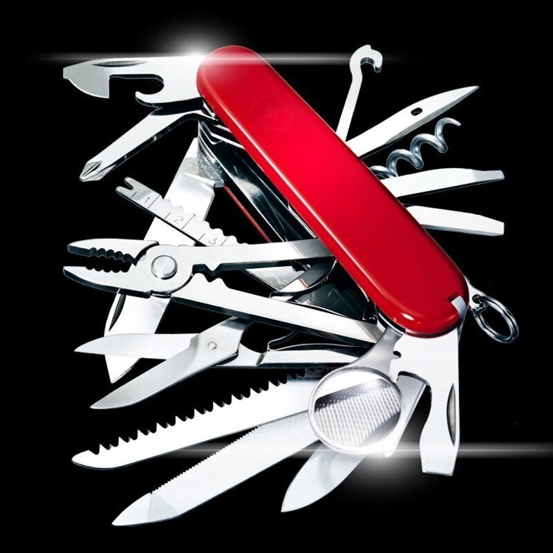 Swiss Fold Survive Multipurpose Outdoor Pocket Army EDC Gear Knife Tools 30 in 1