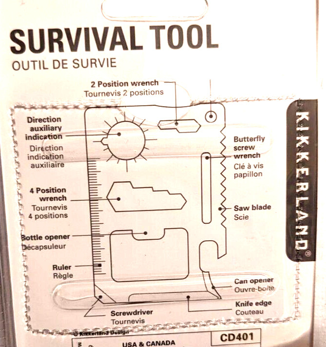Kirkland Pocket Survival Tool 11 Function, with Storage Pouch