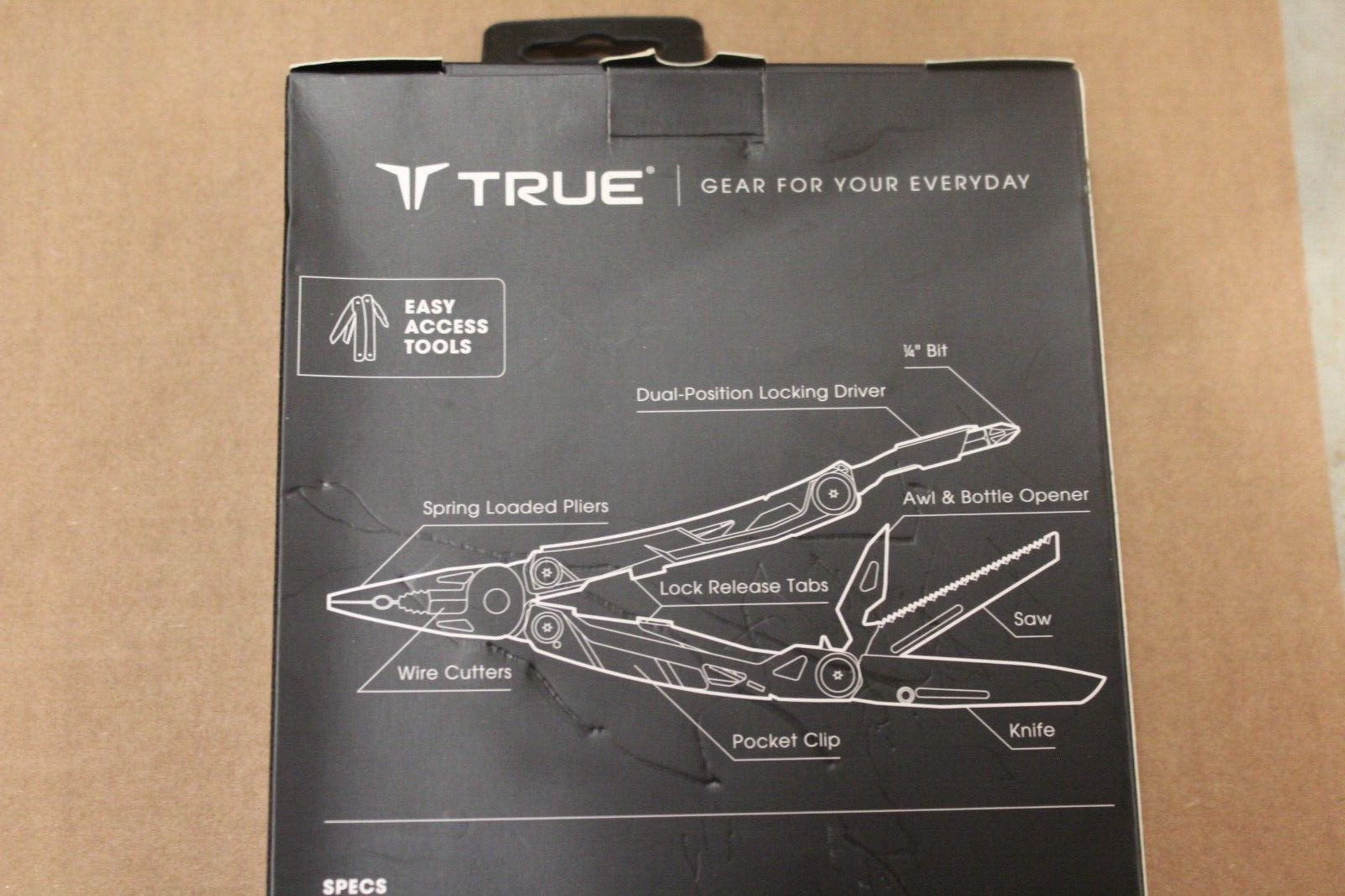 “TRUE” brand, Multi-Tool, Titanium”. High quality. TRUE Item# TRU-MTL-0004