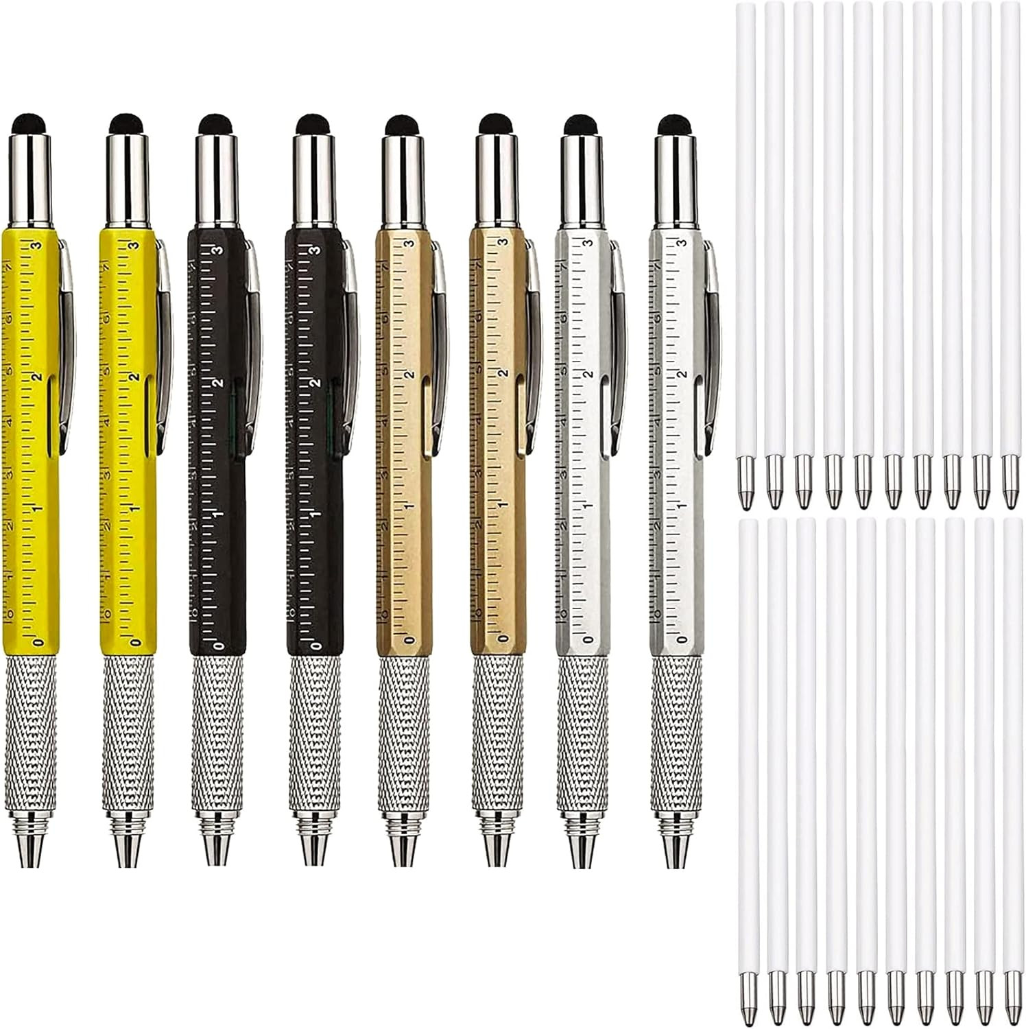 8 Pieces Gift Pen for Men 6 in 1 Multitool Tech Tool Pen Screwdriver Pen With