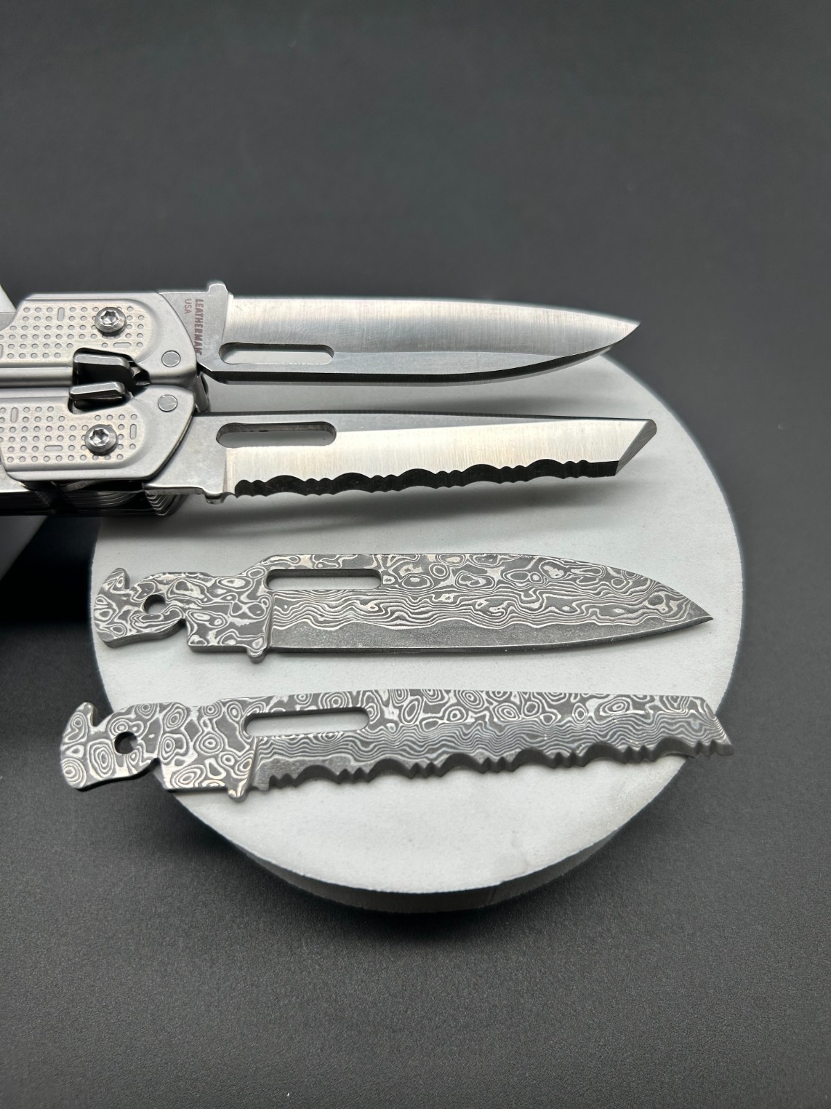 60 HRC VG10 Damascus Steel Main Blade & Wood Saw – 2-in-1 Precision CNC Replacem