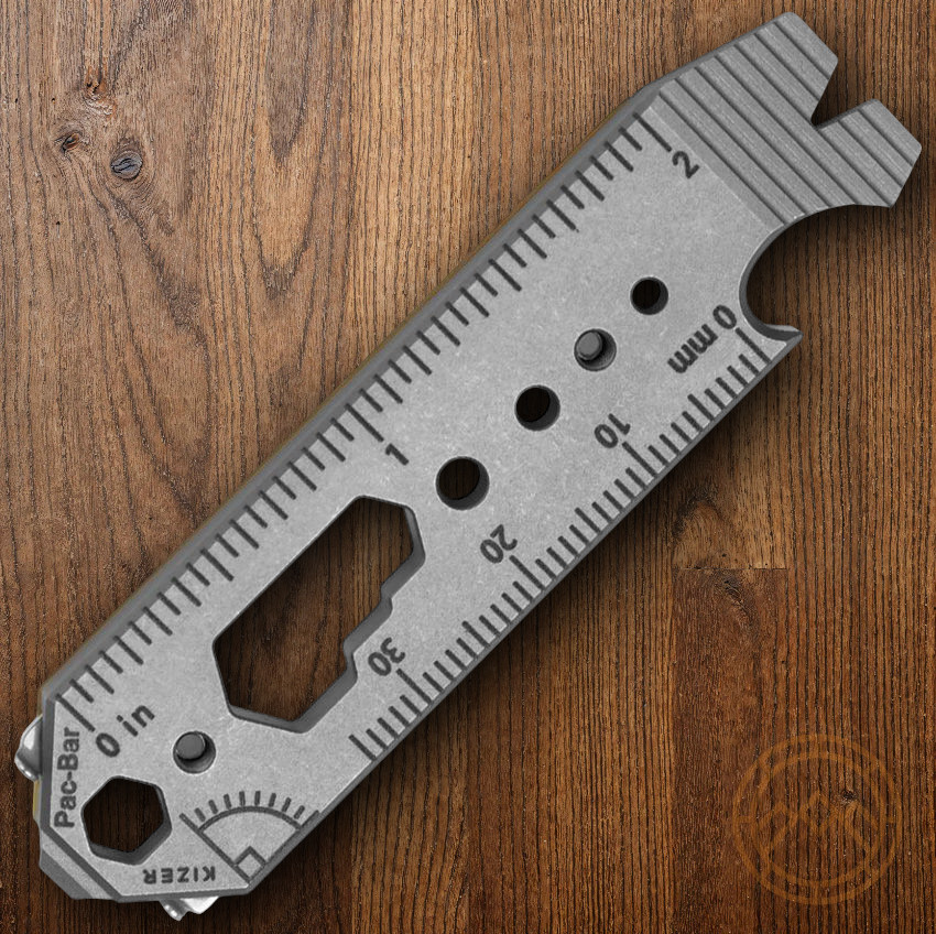 Kizer Cutlery Pac-Bar Rulers Toothpick Tweezers Prybar Bottle Opener Phillips