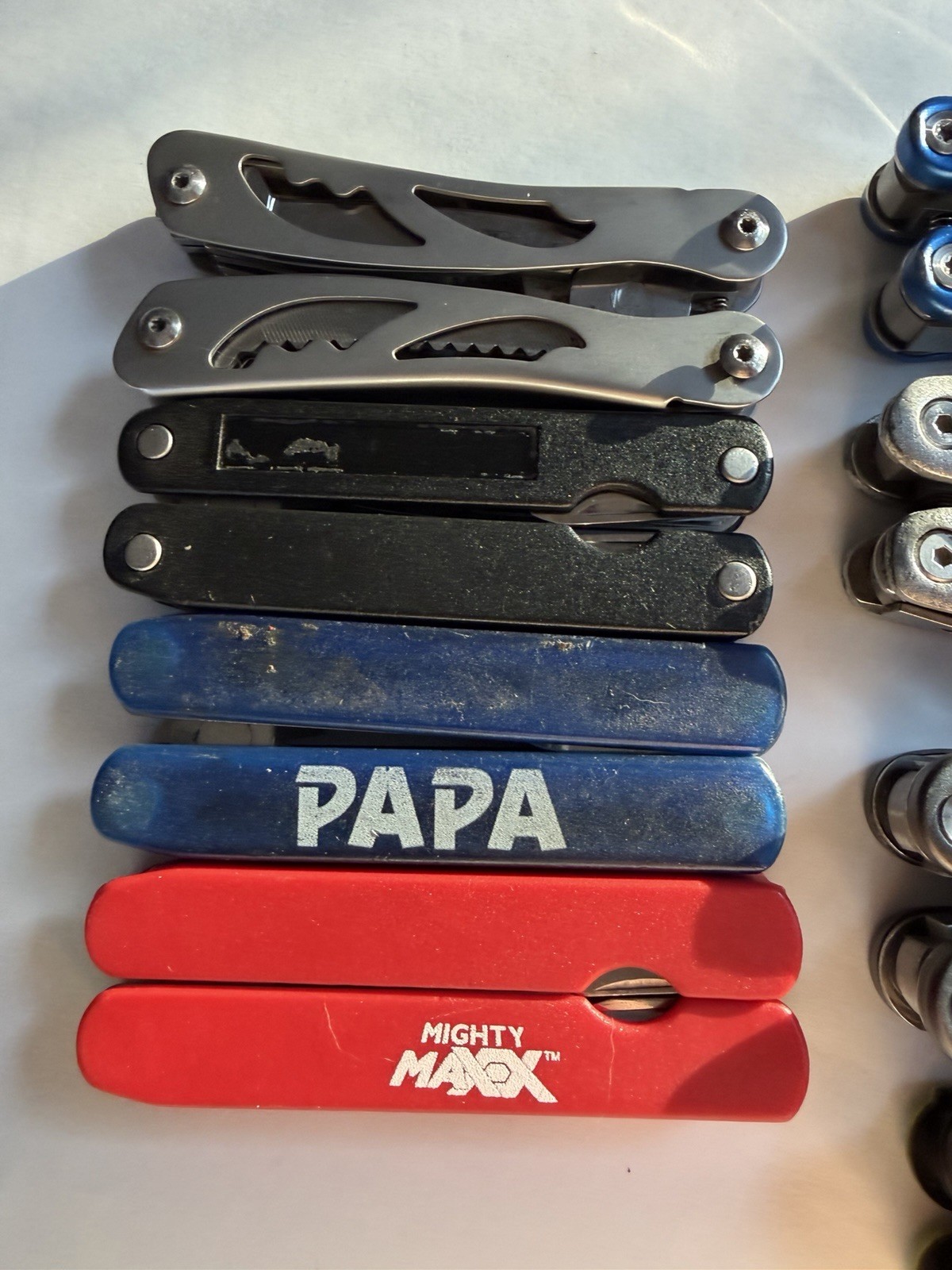 Big Lot of 10 Multi-Tools Pocket Knives, Various Brands inc Ozark Trail, Perwin