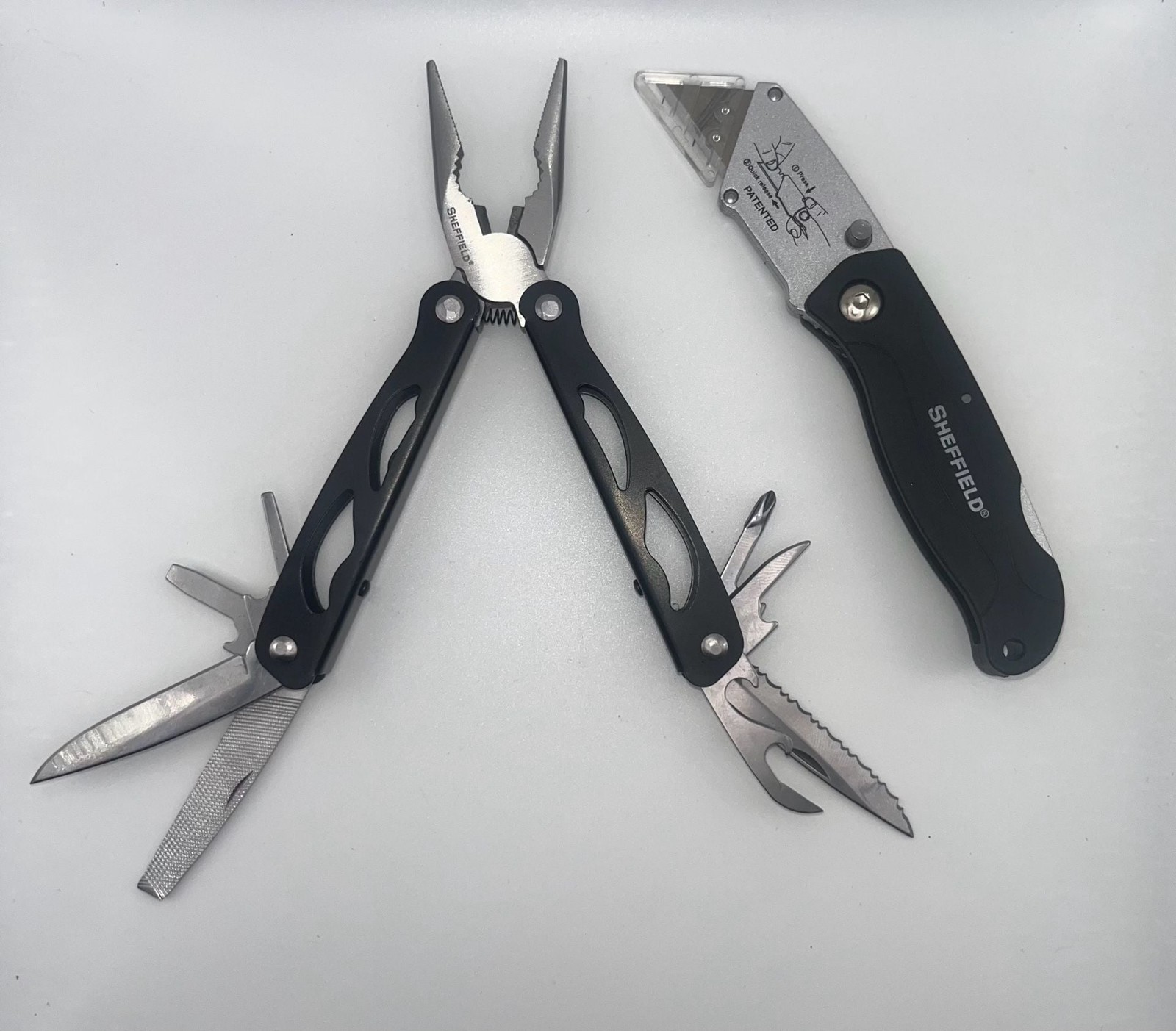 Sheffield Multi-Tool and Utility Knife Set with Belt Pouch (A)
