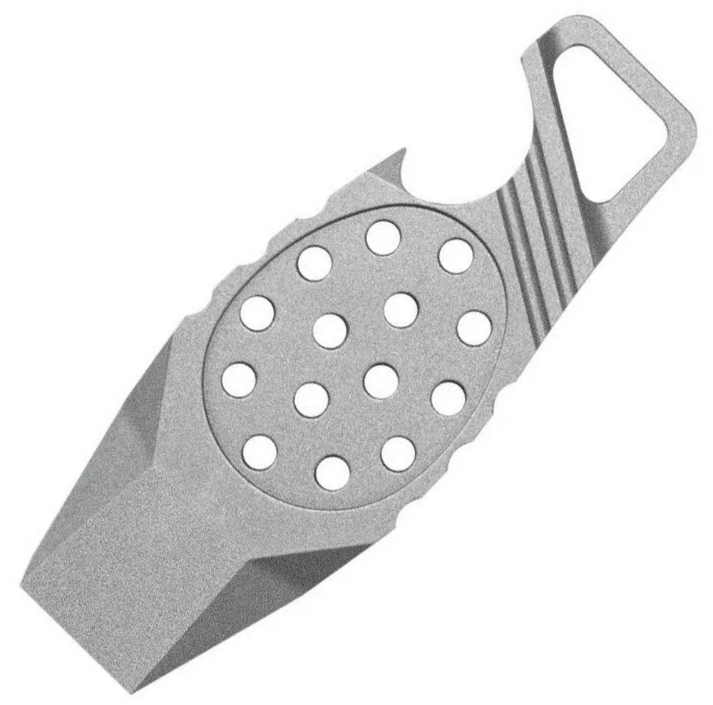Kubey Gray Titanium Multi Tool W/ Bottle Opener Pry Bar Loop For Lanyards KU447A