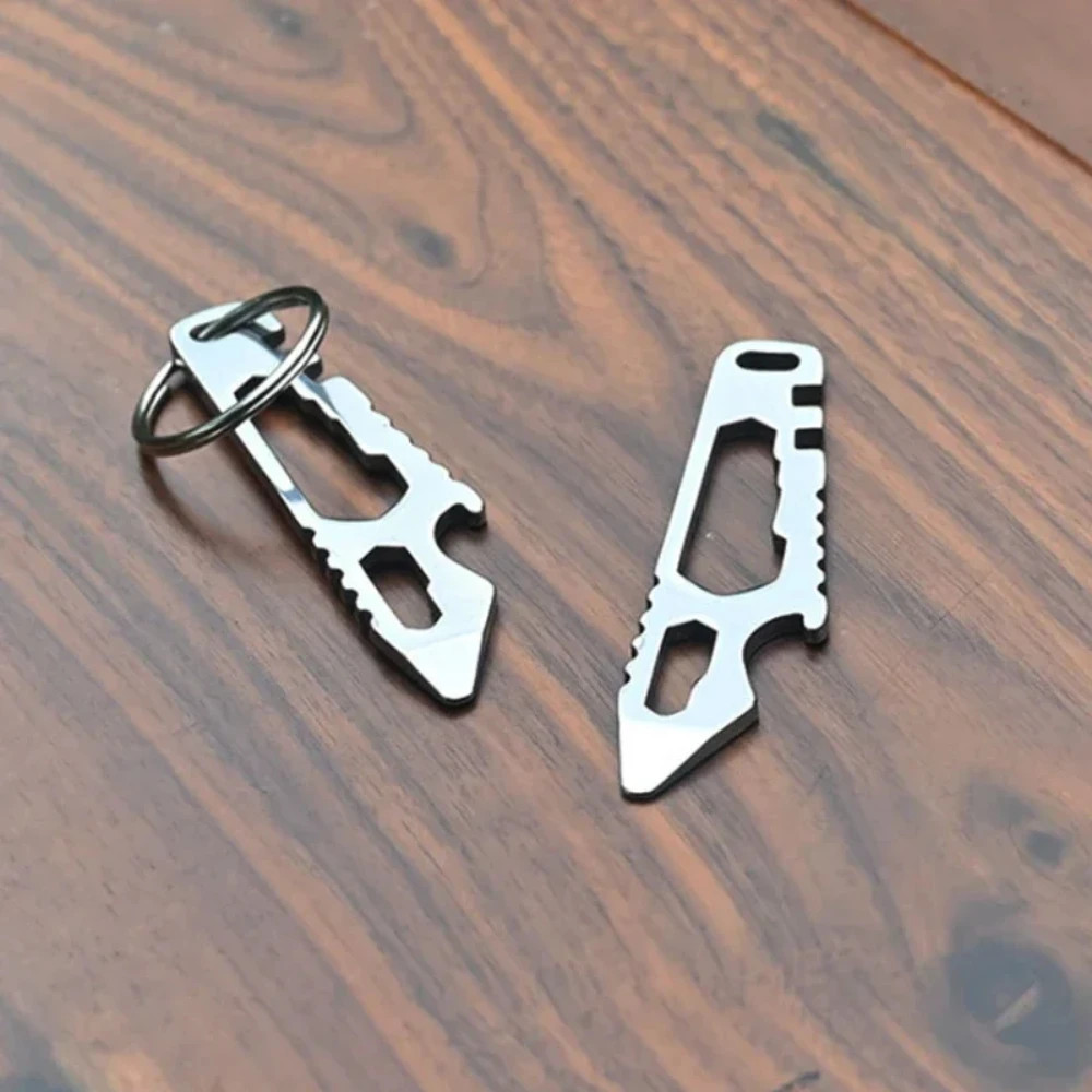 Mini Multifunctional Stainless Steel Pry Bar EDC Hex Wrench Bottle Opener