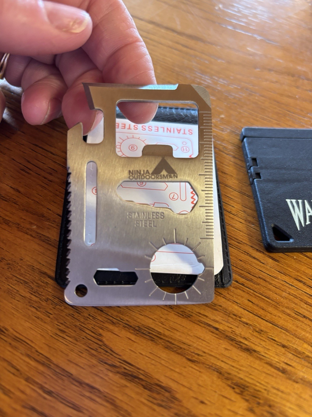Lot Of 2 Ninja Outdoorsman And Tool Logic Credit Card Compact Survival Multi