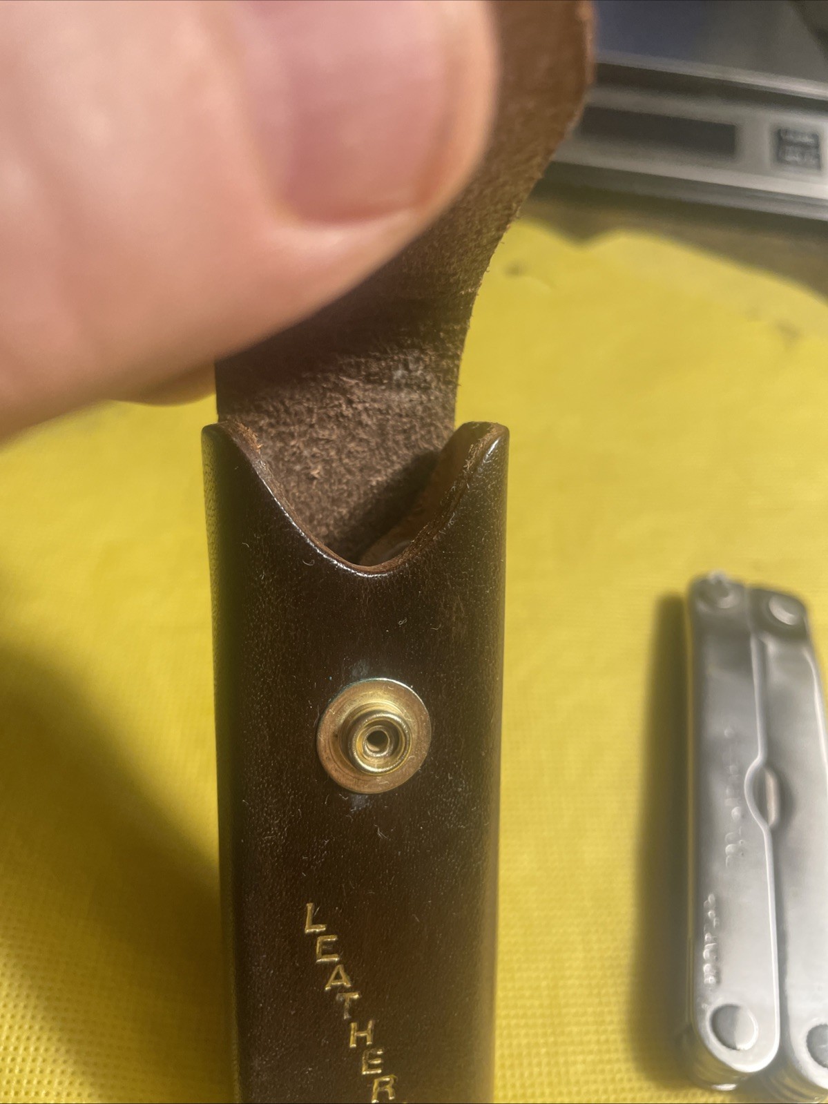 Vintage Genuine Original Leatherman Multitool Brown Leather Sheath Portland OR
