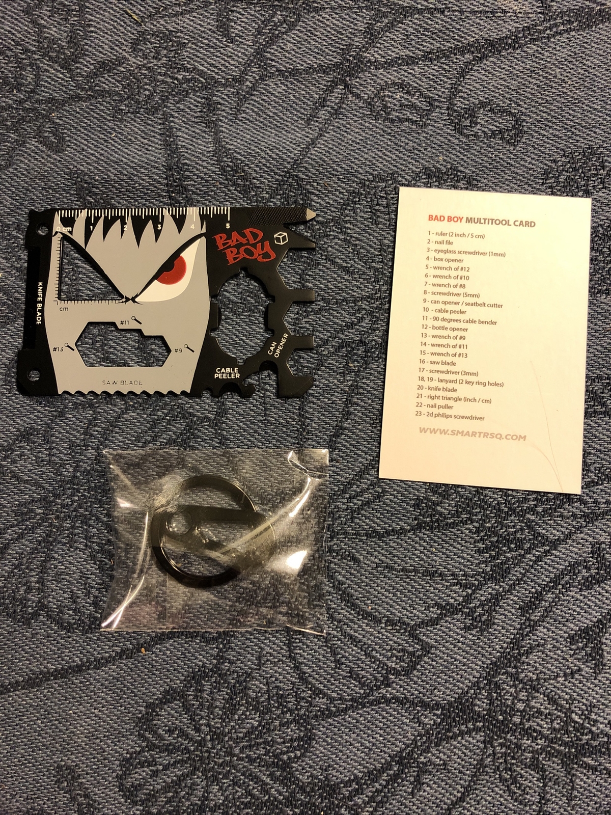 23 In 1 Multitool Wallet Credit Card Sized Pocket Indoors Outdoors Survival