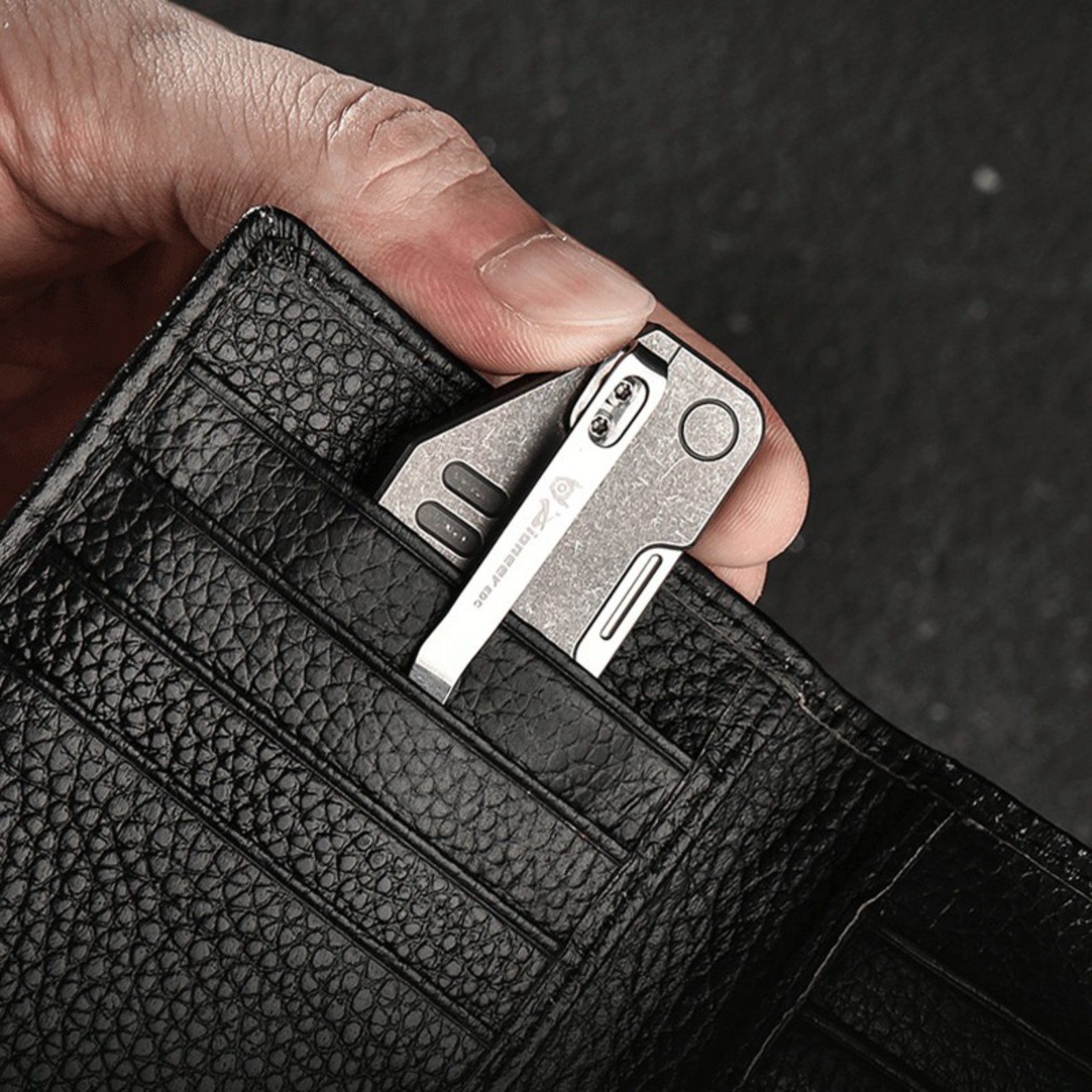 EDC Titanium Alloy Multi Tools Adjustable Wrench Pocket Folding Knife Keychain