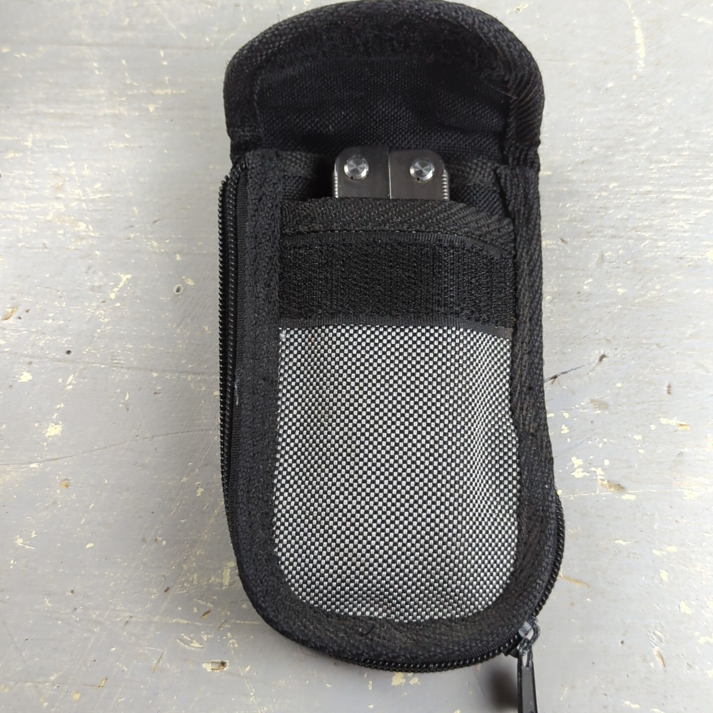 Eddie Bauer Silver Multi-Tool With Grey & Black Sheath Multi Bit Screwdriver