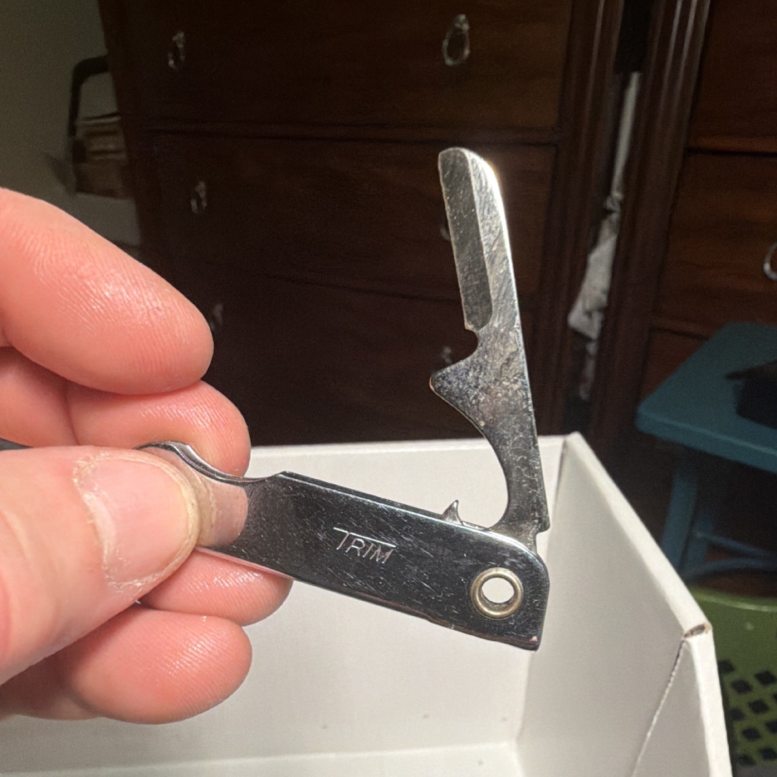 Trim Multi-Tool Stainless Steel Straight Edge Knife File Bottle Opener Silver