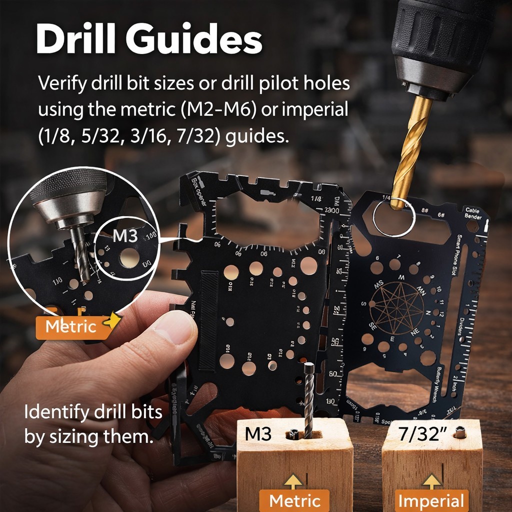 Survival Multitool Card Credit Card Size Wallet Multi tool EDC Tool Camping Gear