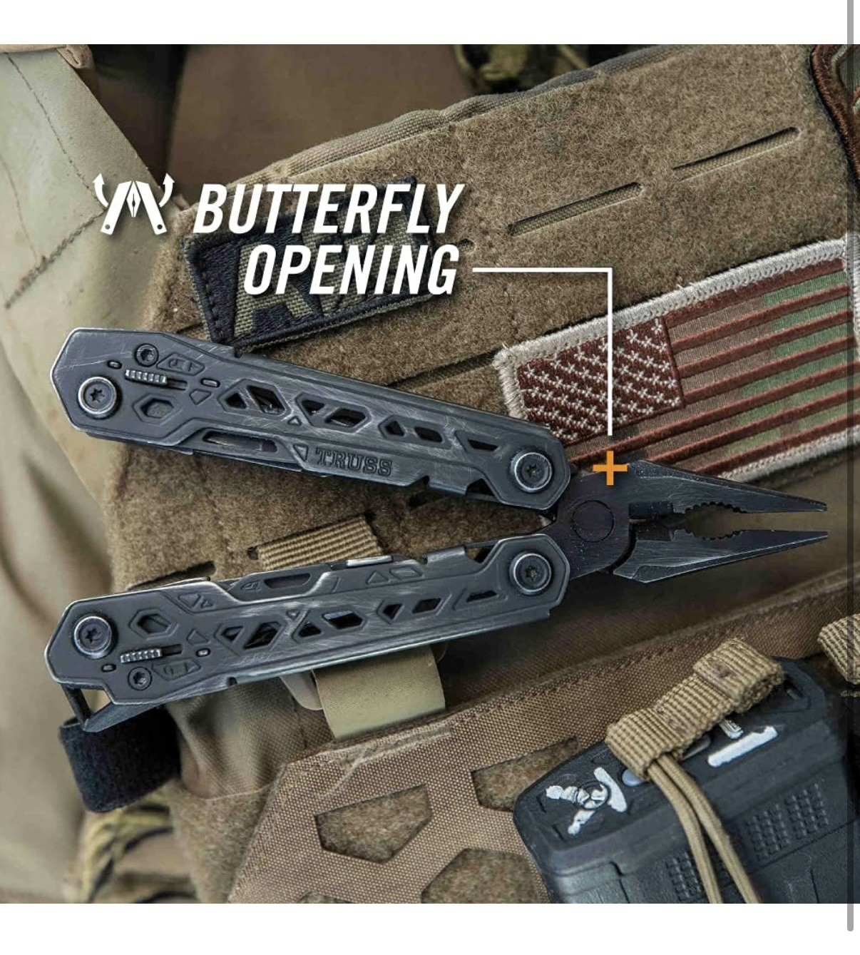 Gerber Truss Needle Nose Pliers Multi-Tool with MOLLE Sheath – Black (31-003884)