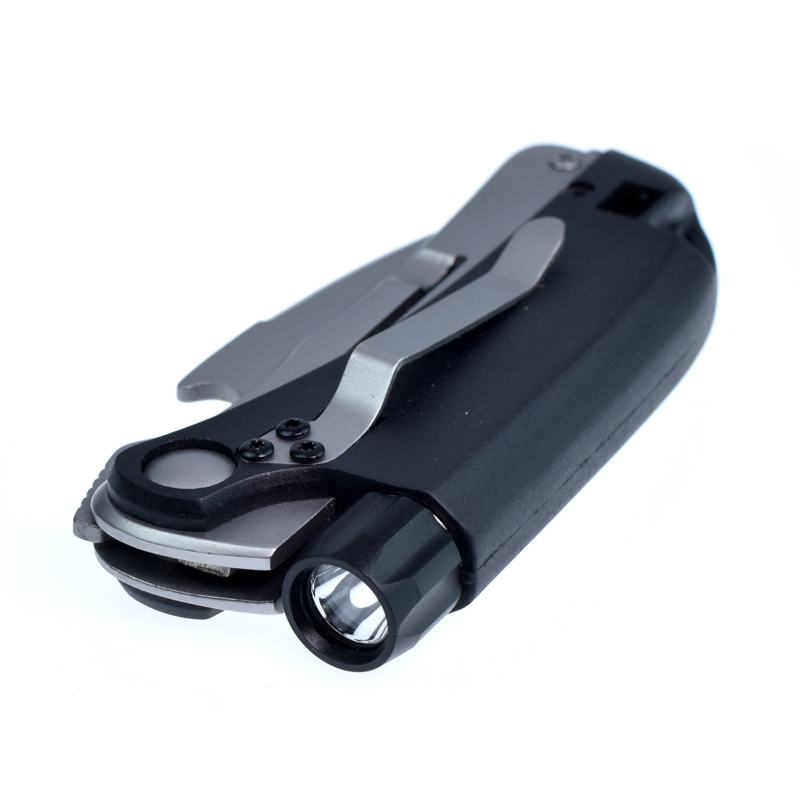 7 in 1 Multi Function EDC Tools Knife LED Light Whistling First Attack Opener