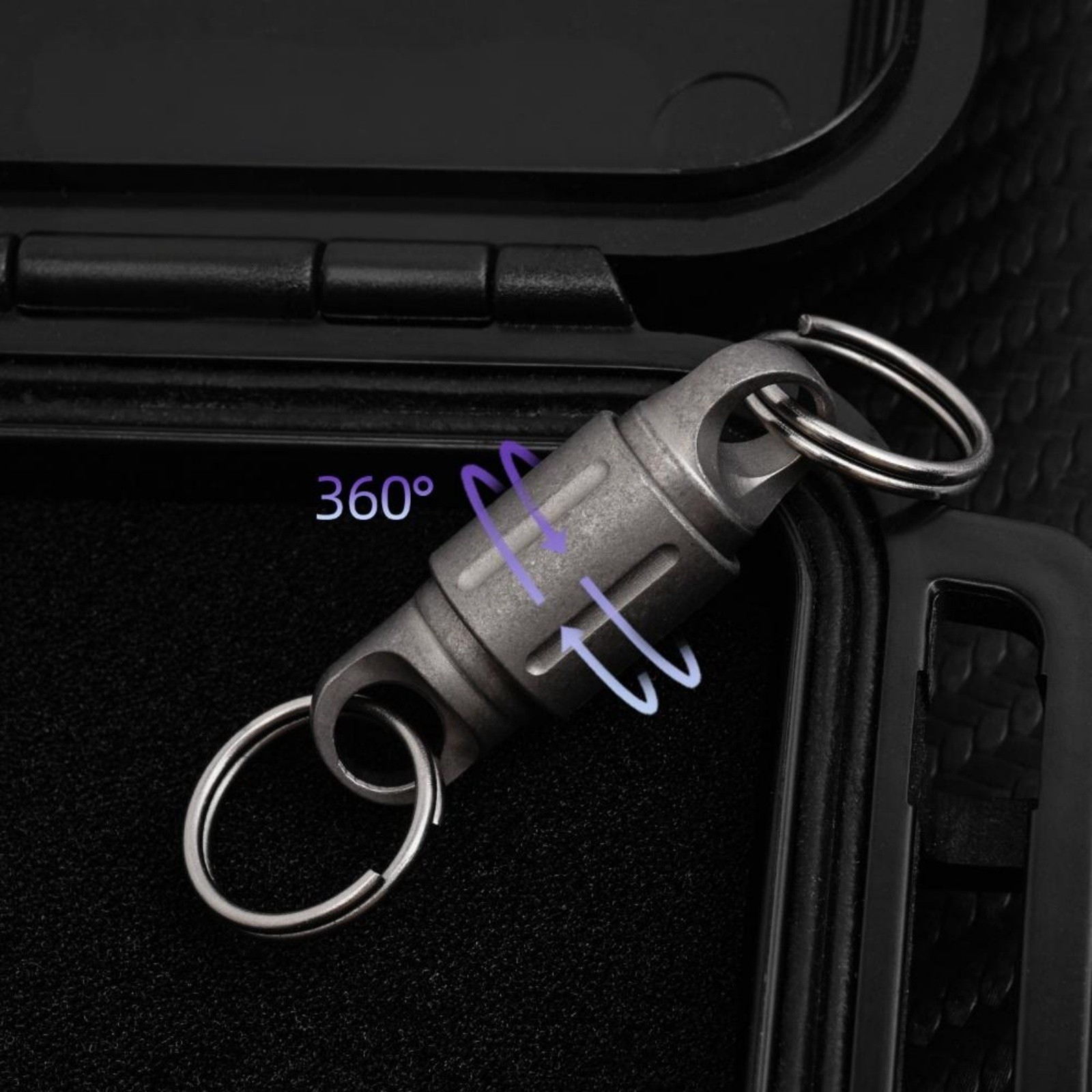 Titanium Alloy Magnetic Quick Release Keychain Connector 360° Swivel EDC