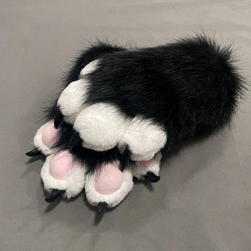 Furry Colorful Beast Claw Gloves Cat Mother Gloves Cat Claw Cute Plush