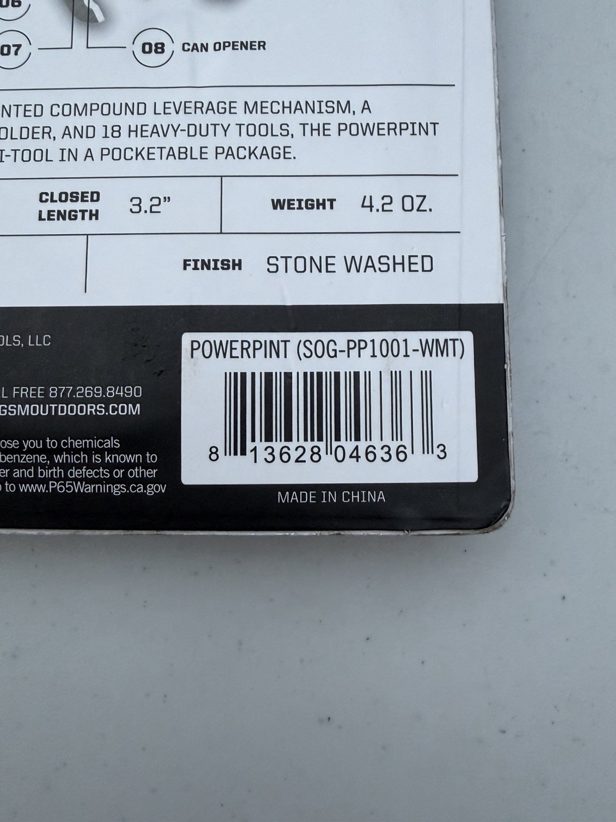 SOG POWERPINT 18 IN 1 MULTI-TOOL Mini Multitool PP1001-WMT