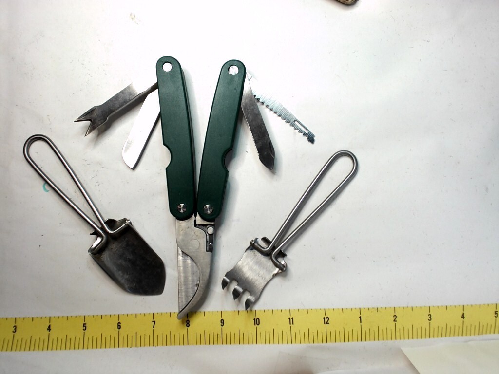 Multi Function Camping Utensil with Fork & Spoon and belt clip