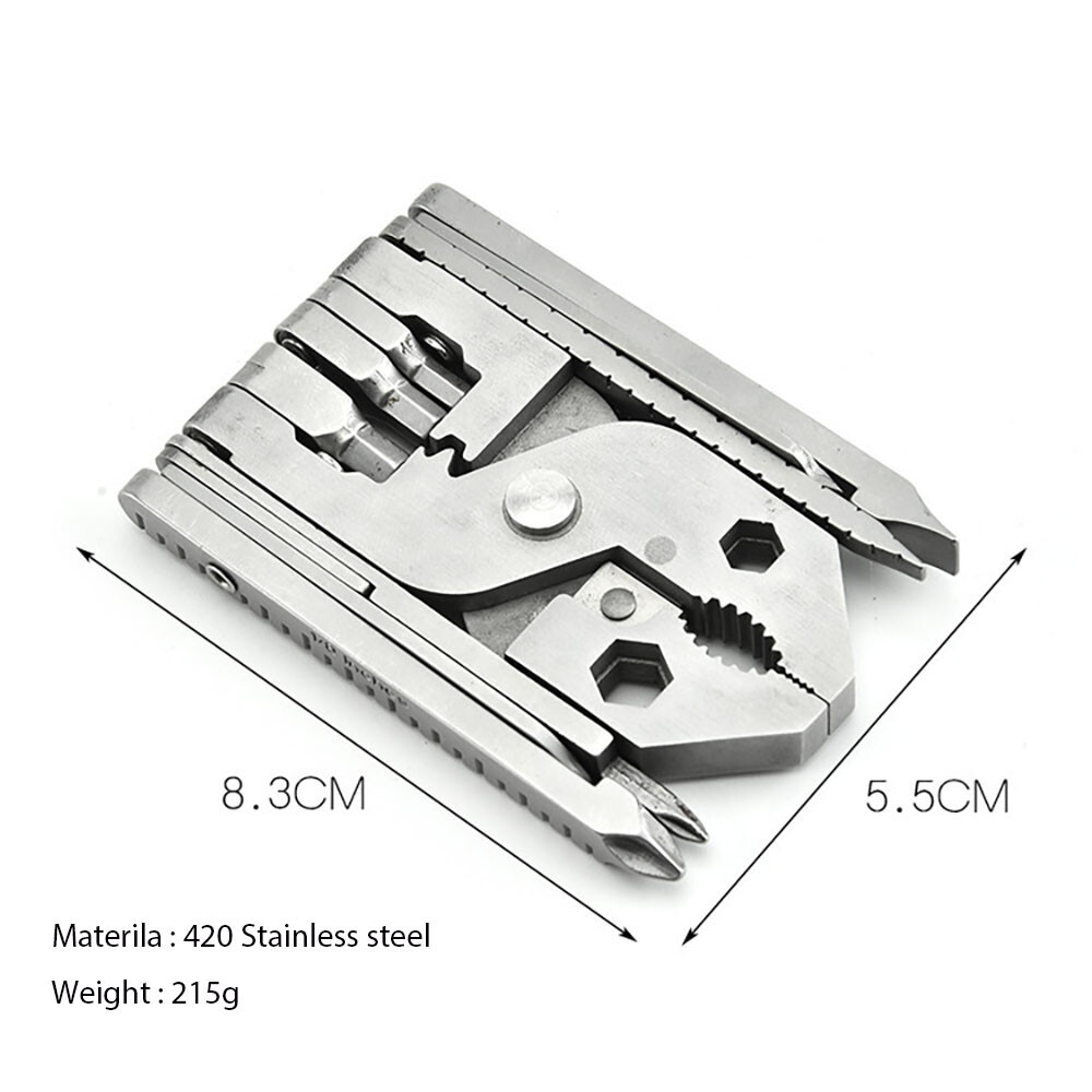 Multi Function Tool Set Mini Foldaway Key Chain Pocket Pliers Screwdriver