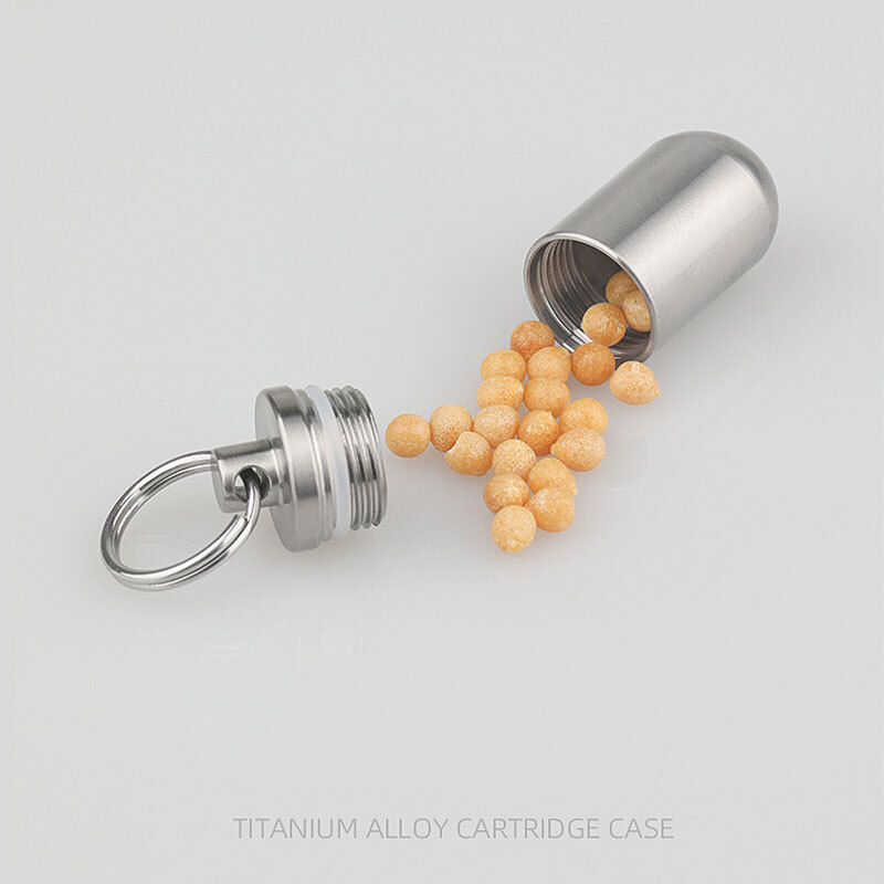 Mini Titanium Waterproof Box Sealed Storage Tank Outdoor Pill Container EDC
