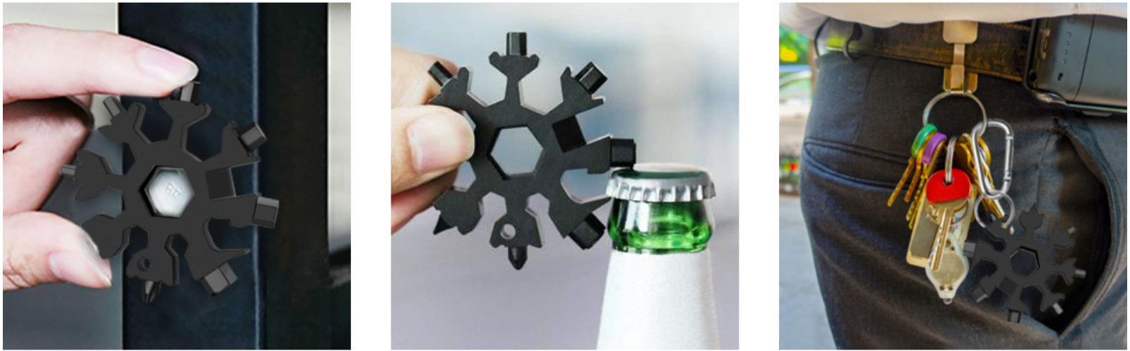 Dad Gifts for Men Adults Gifts for Men 18 in 1 Snowflake Multitool and Card Tool