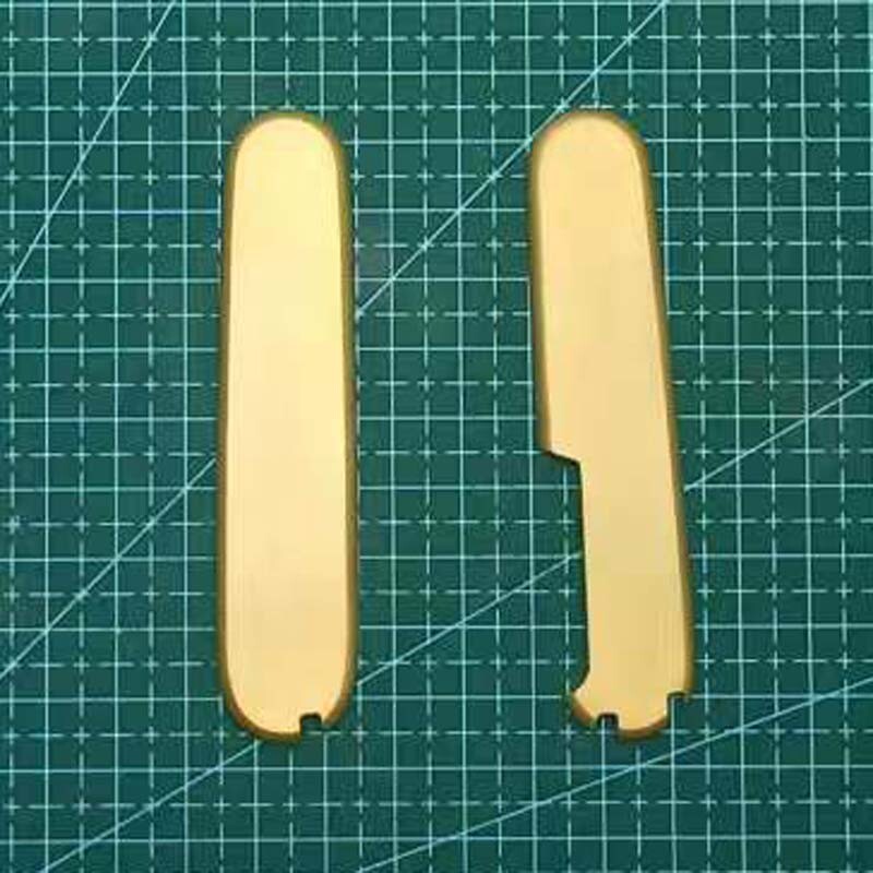 1 Pair Brass Handle Scales for 91mm Victorinox DIY Scales
