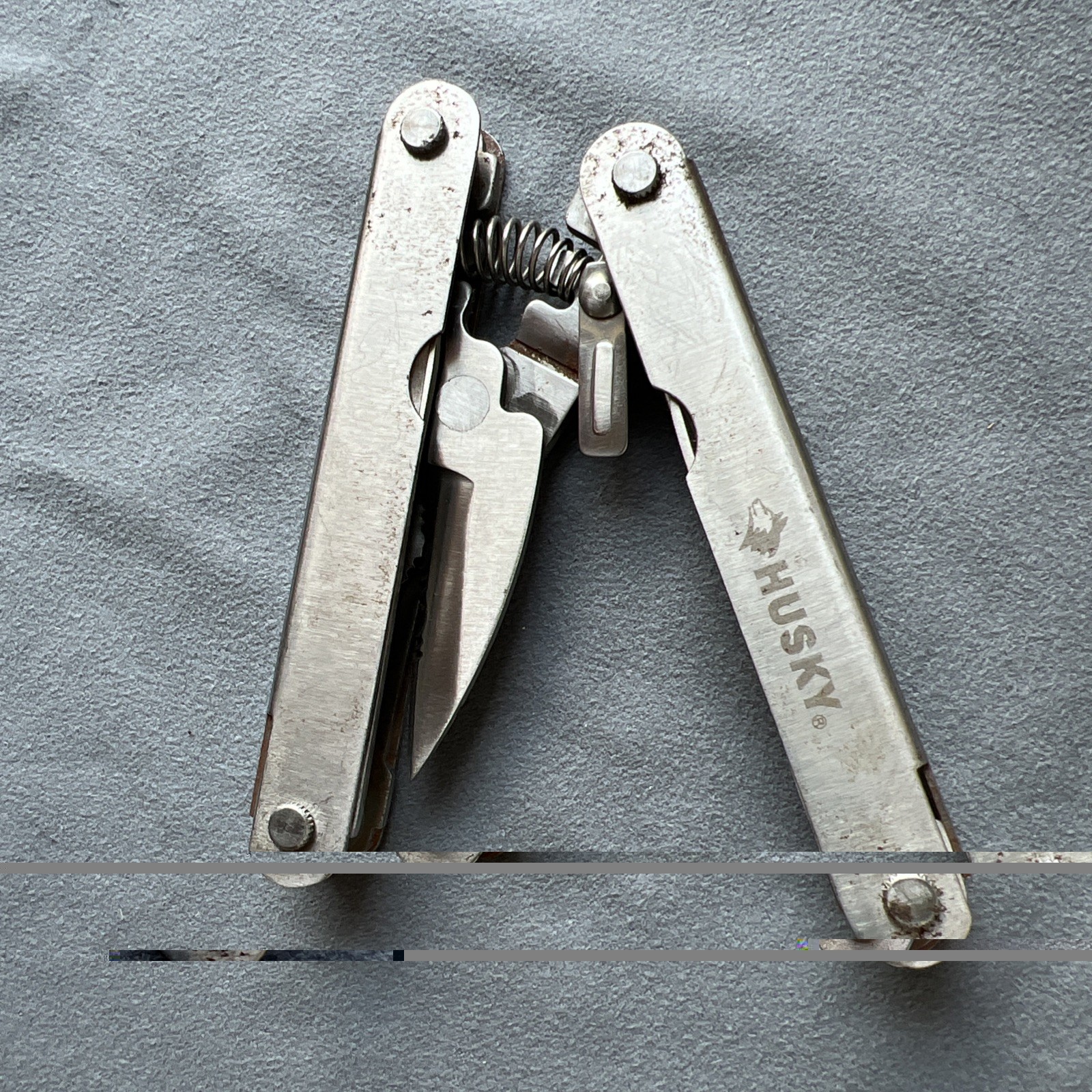 Set of 3 Husky Stainless Steel Multitool (Multi Tool) Knife Folding Pliers.