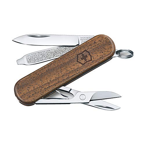 Victorinox Nail Clip 580 Wood Small Swiss Army Knife 6 Functions w/ Nail Clipper