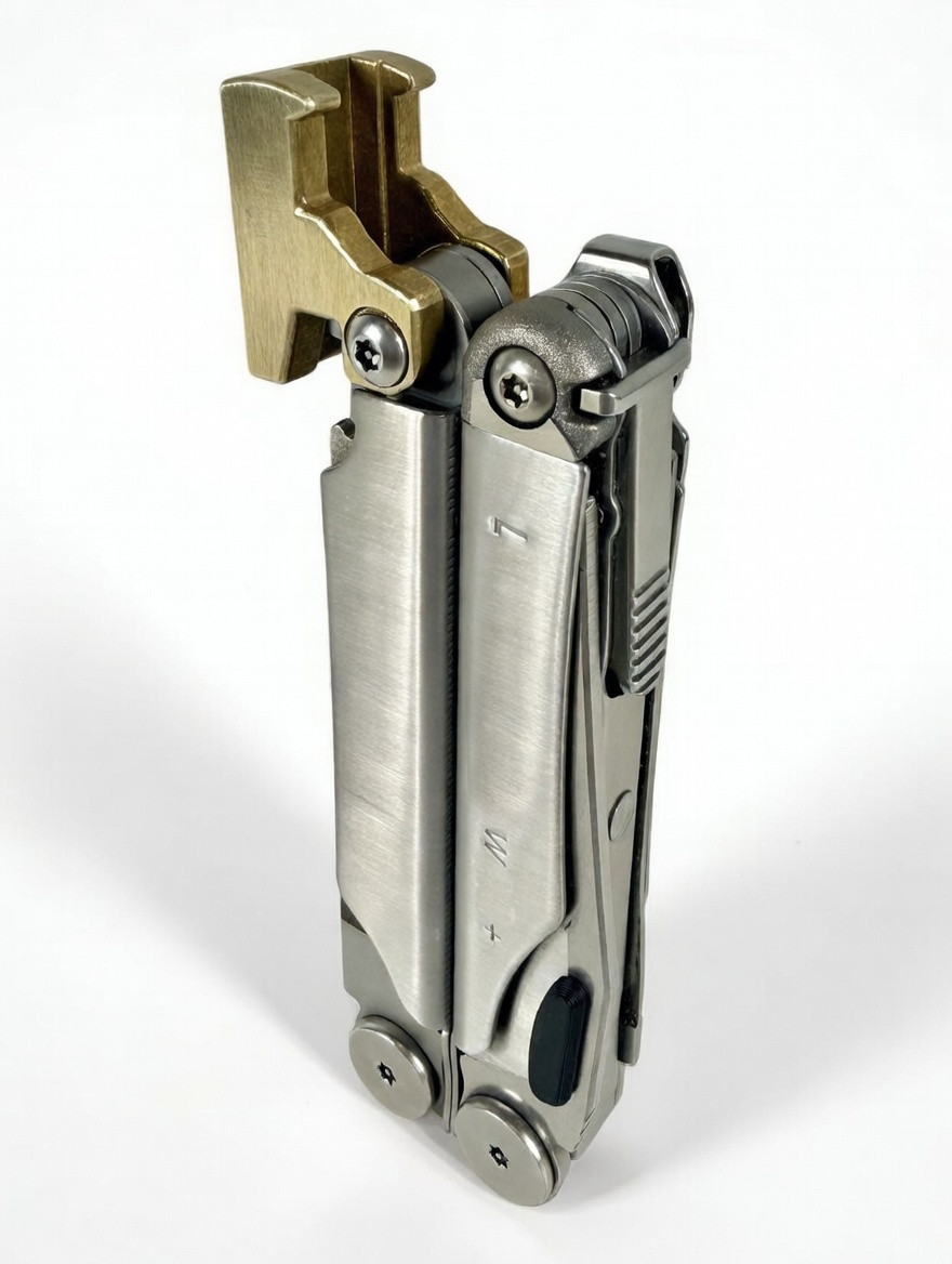 For Leatherman Wave +, BRASS Hammer Head Mod, Modification, CNC Made,Locking,CAD