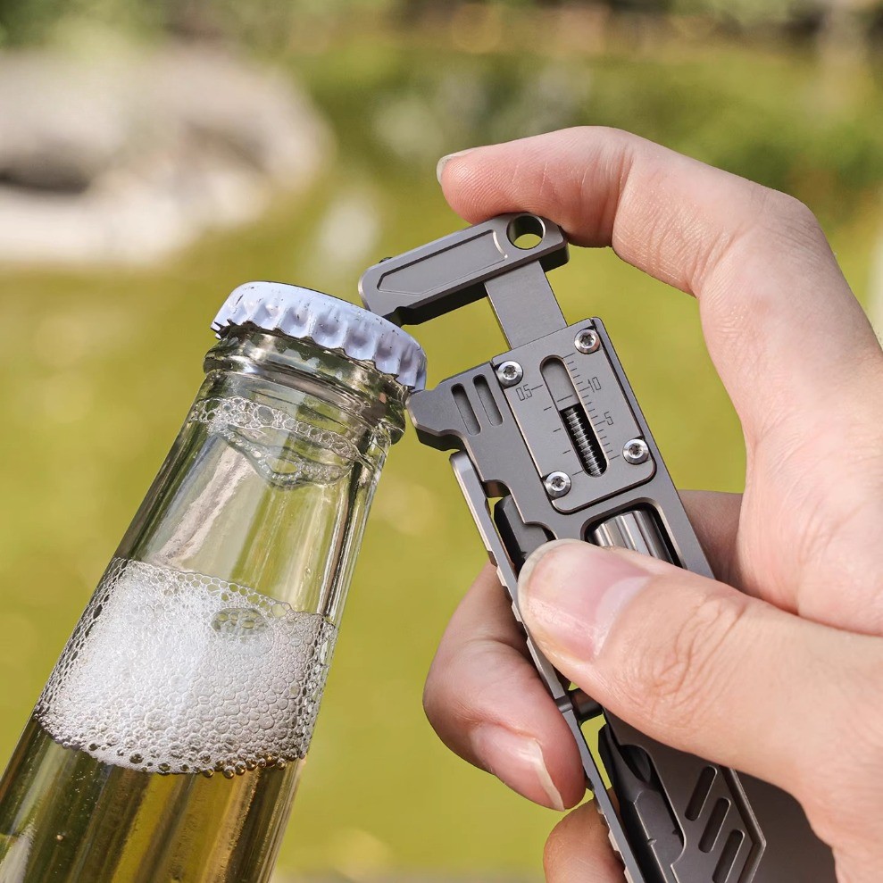 TC4 Titanium alloy EDC pry bar Measurement of broken window Ratchet Screwdriver