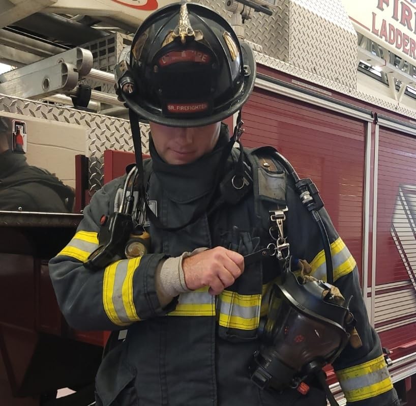 WorkingFire Firefighter Quick Release Shackle Clip with Leather Handle Black