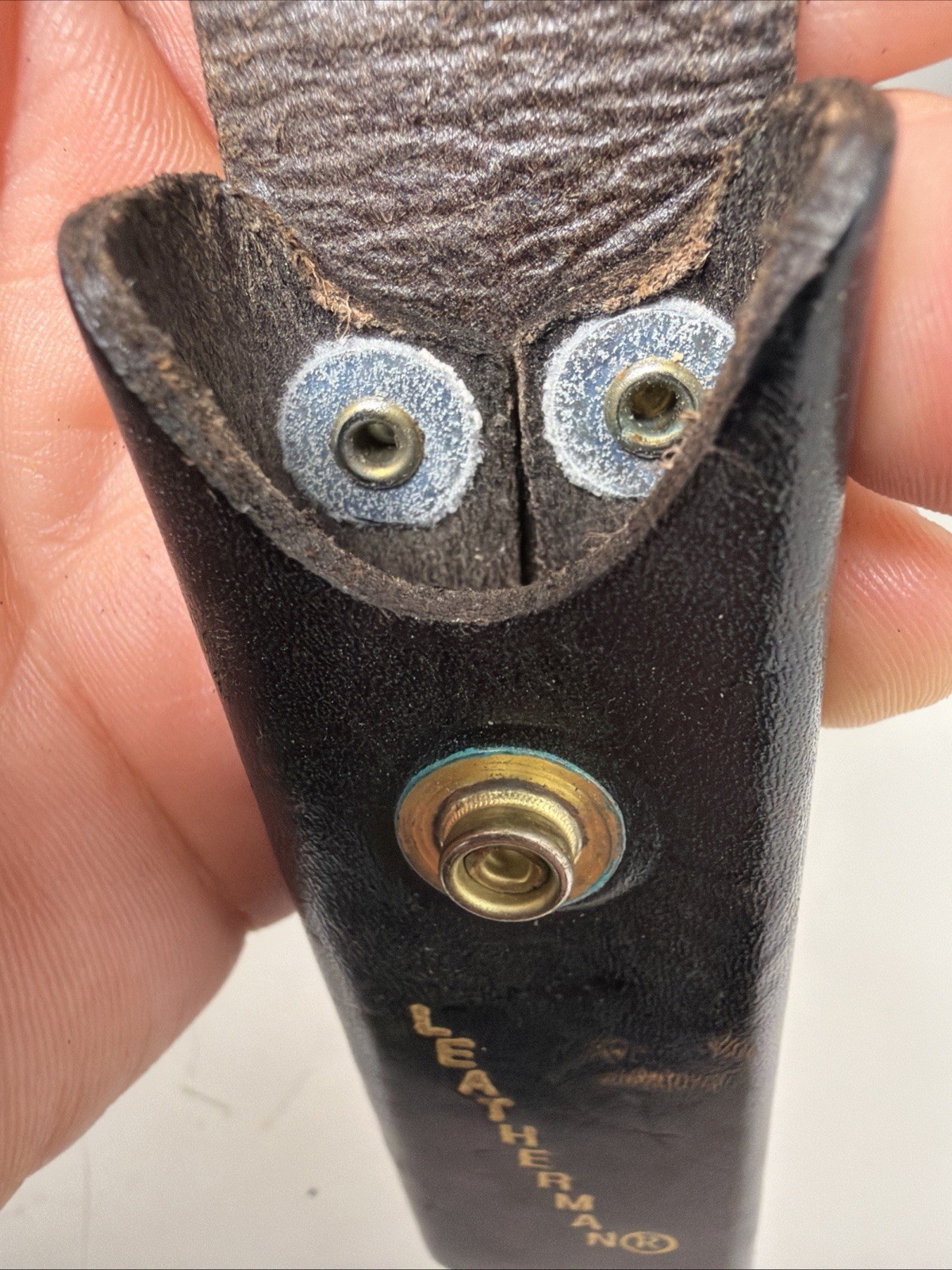 Leatherman Multi Tool With Leather Case VTG U.S.A. PST #1325473 *damaged blade