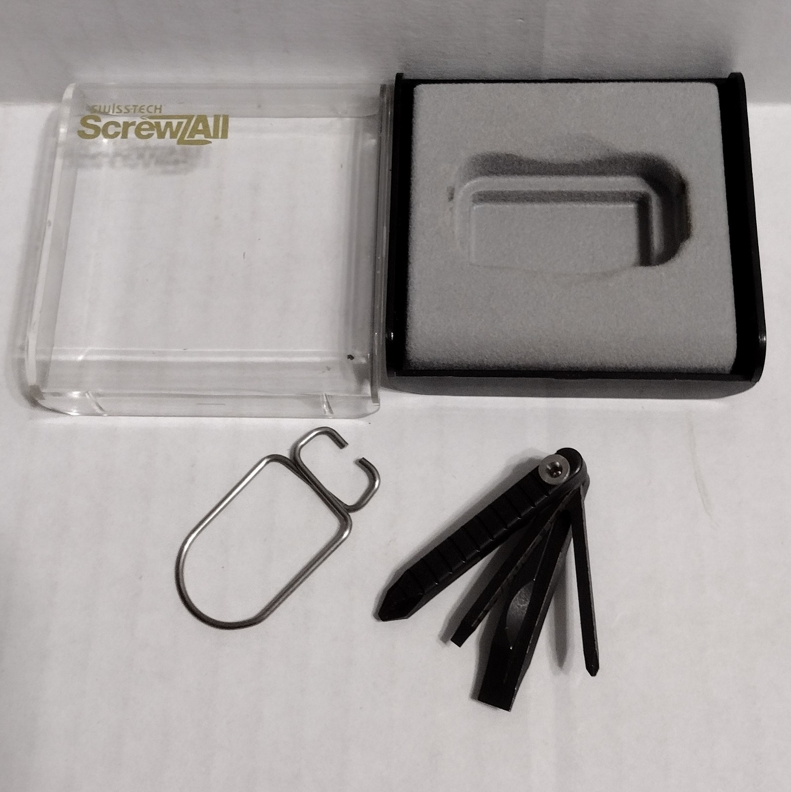 Swiss+Tech Screwz-All 4-in-1 Key Ring Tool Folding EDC Keychain Screwdriver NEW