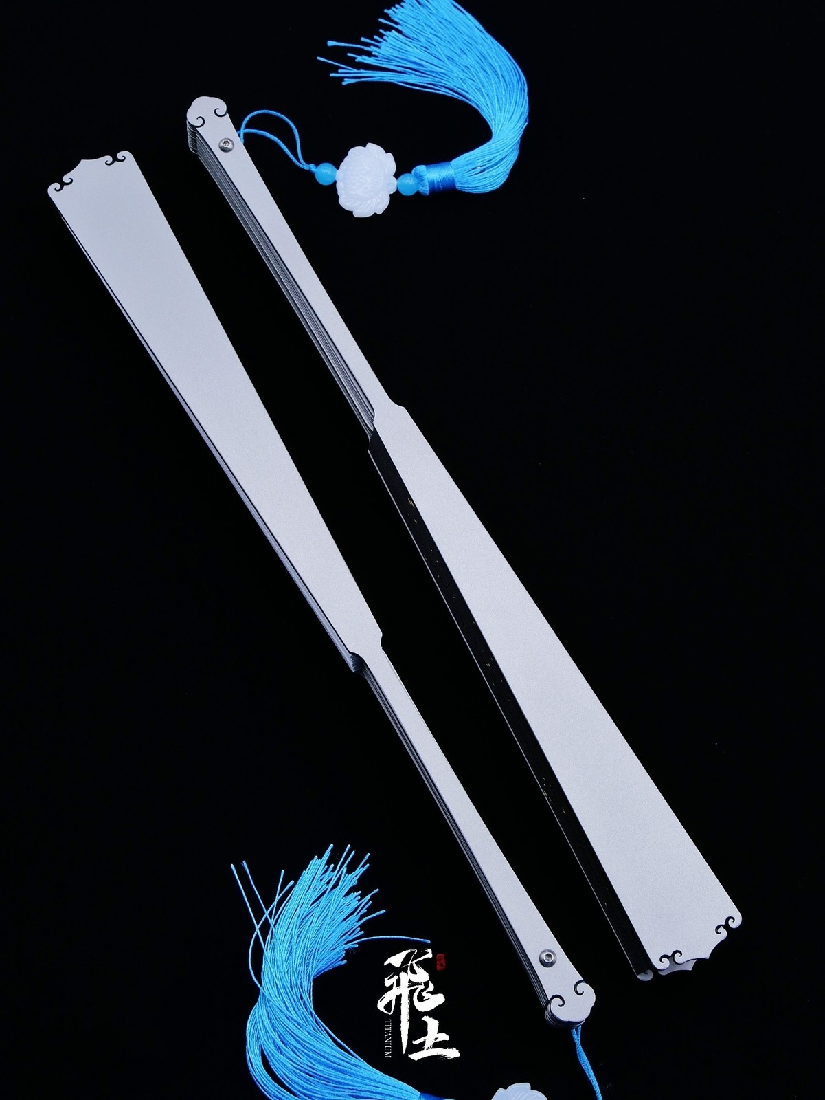 NEW 6” Titanium Alloy Folding Fan Martial Arts Portable Carving Kung Fu Tai Ji