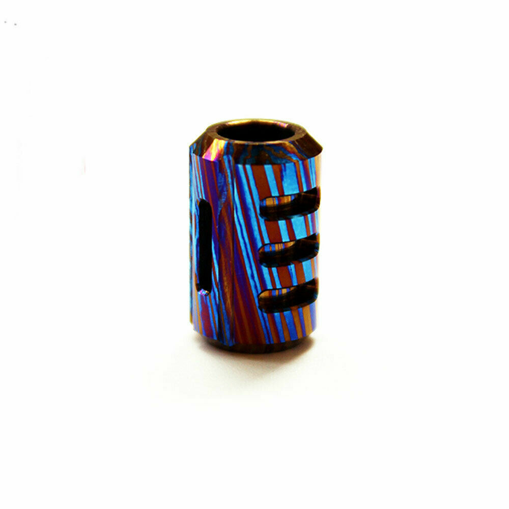 Titanium Moku Ti Timascus Lanyard Umbrella Rope Pendant EDC DIY Bead Zipper Head