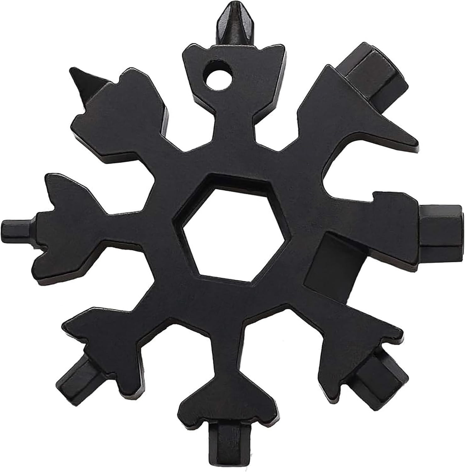 18-In-1 Snowflake Multi Tool, Stainless Steel Pocket Tool with Bottle Opener, Fl