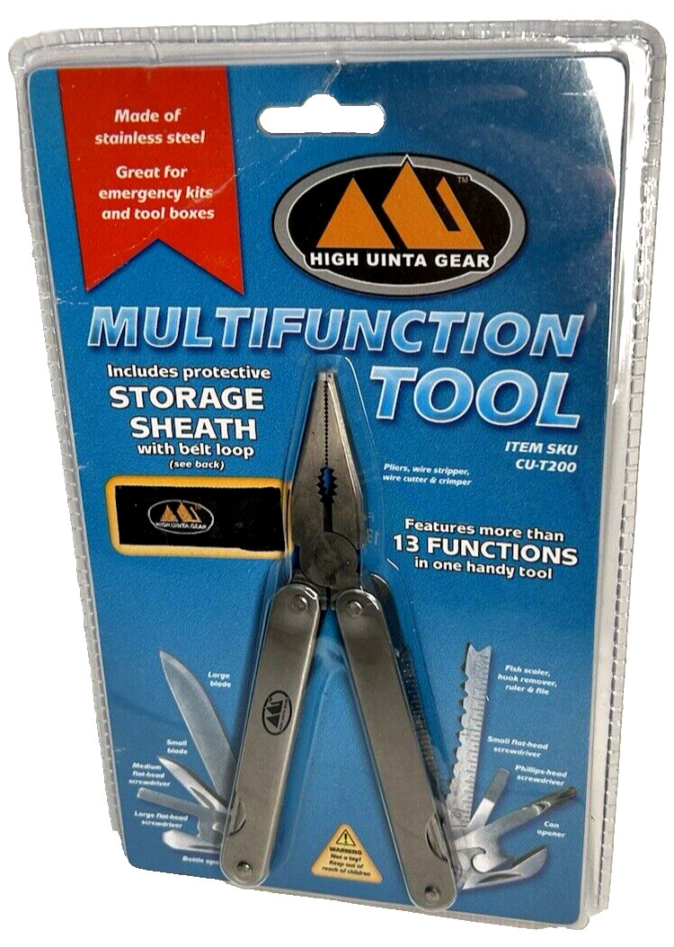 Multifunction Tool w Storage Sheath High Uinta Gear 13 Functions n One Belt Loop