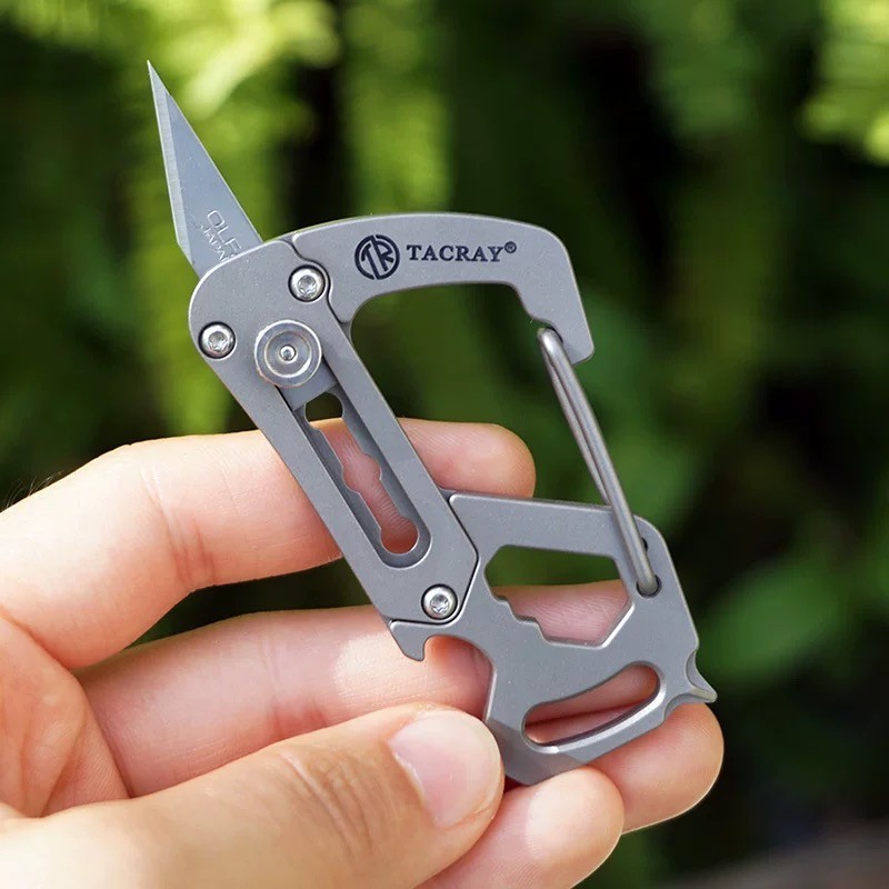 Titanium Alloy Keychain EDC Multifunction Tool Wrench Screwdriver Bottle Opener