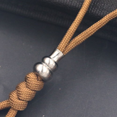EDC Ornaments TC4 Titanium Outdoor Key Parachute Cord DIY Tool Lanyard Bead Toy