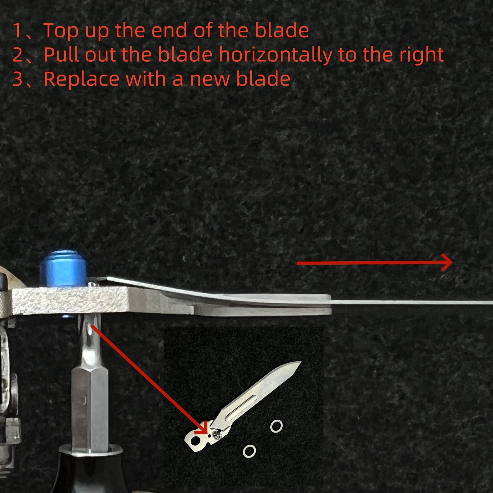 Scalpel Handle with Thumb Grip Fits Surgical Blades No60 for Leatherman TTI Wave