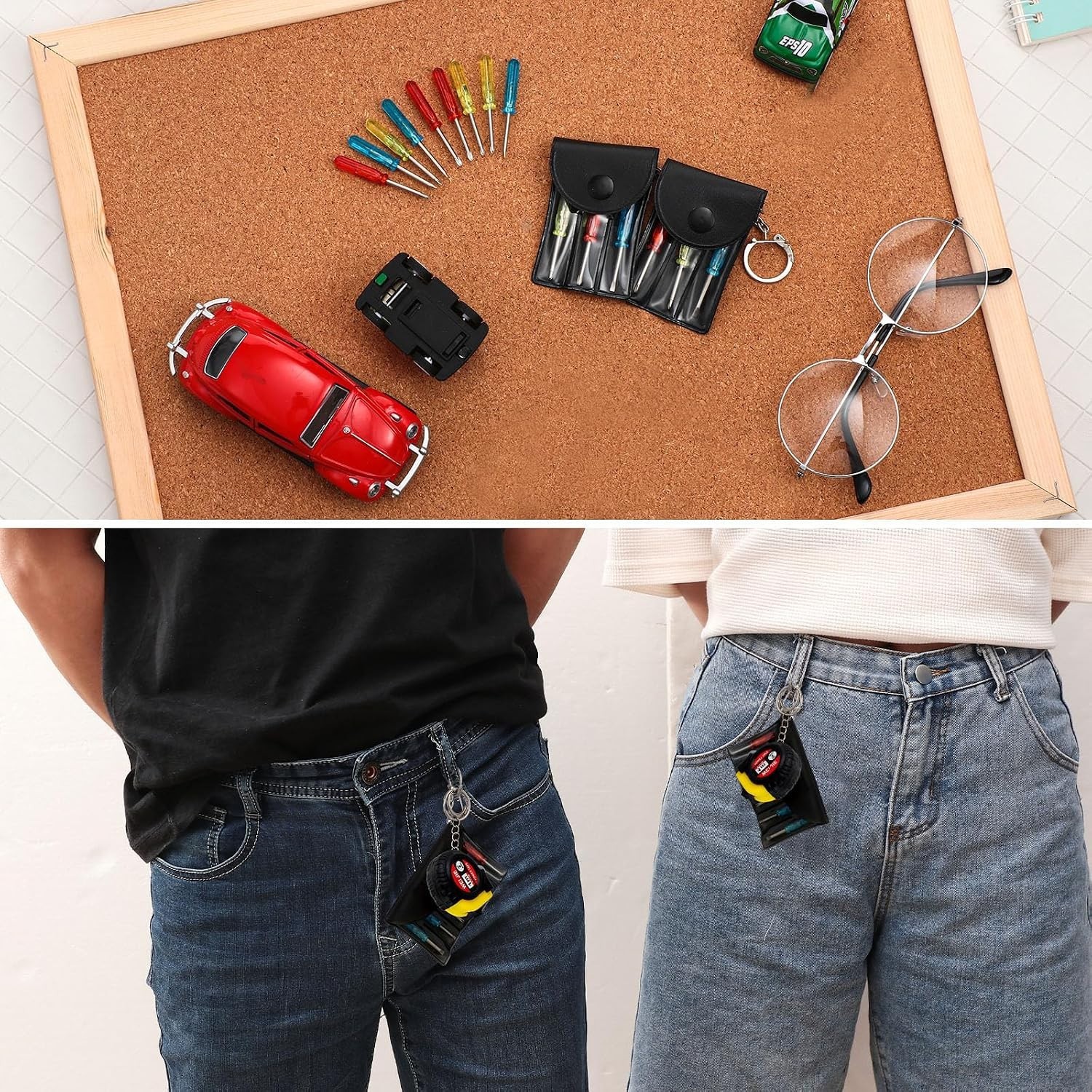 Practical Mini Keychain Set for Men – 40 Pcs