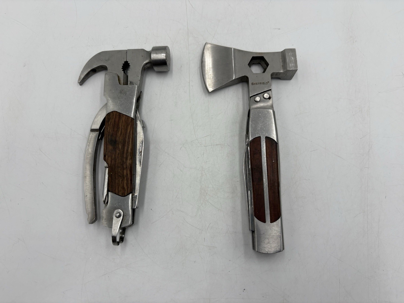 Sheffield Multi-Tool Pair Hammer / Axe – Folding Camping Survival Tools