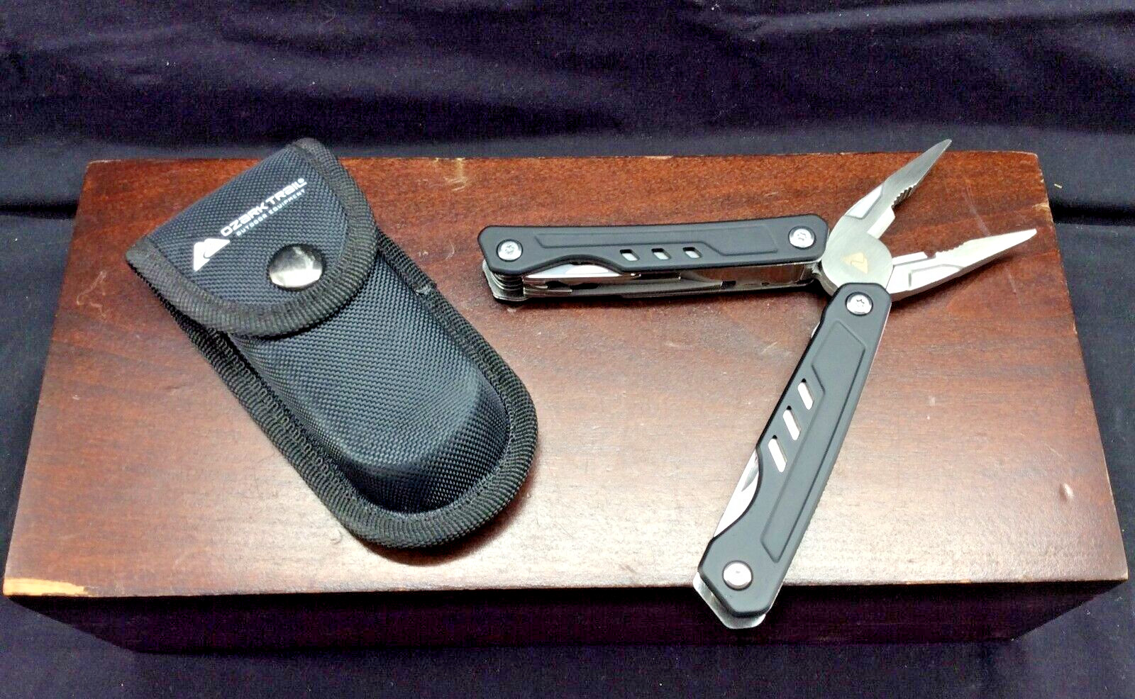 Ozark Trail Multi Tool Stainless Pliers Saw Knife Screwdrivers Openers W/Sheath
