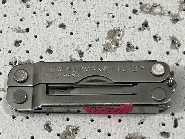 Leatherman Micra silver USA 2.62″ Stainless Folding Multi Tool Knife Scissors —
