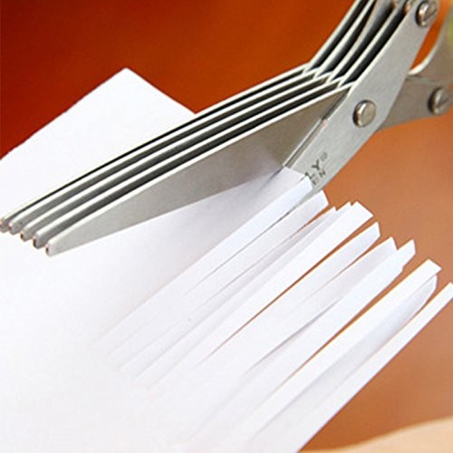 5-Layer Herb Scissors Stainless Steel Shredded Cut Kitchen Scissors Spices
