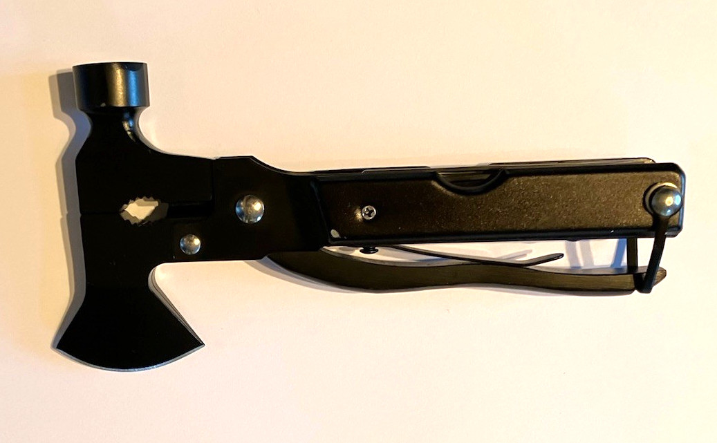 15-In-1 Multifunction Hatchet Survival Camping Multi Tool w/Hammer,Axe,Saw #490