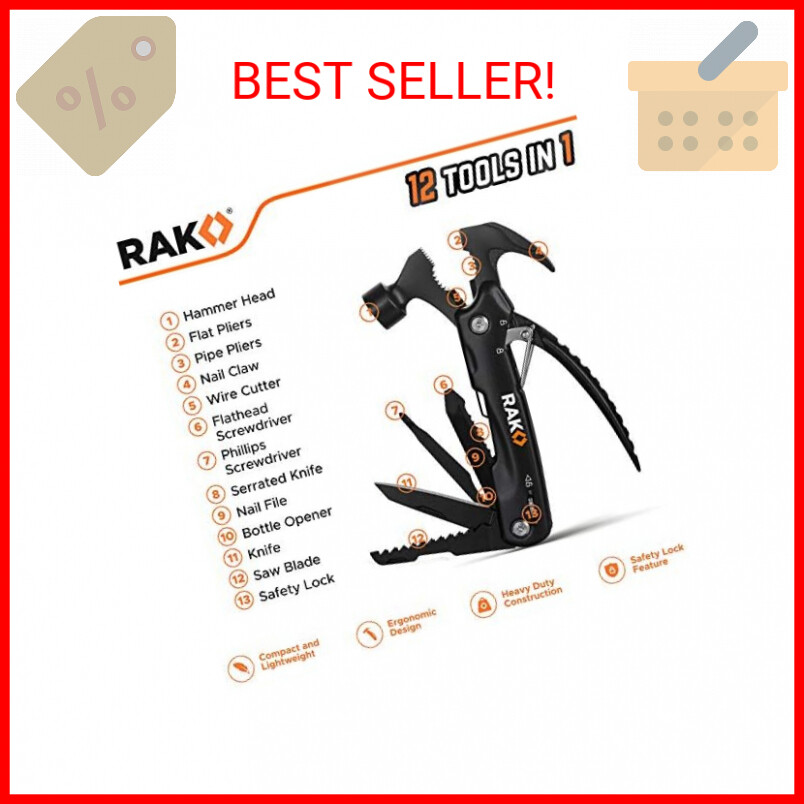 RAK Hammer Multitool BirthdayGifts for Men – Cool Unique Gifts For Men Who Have